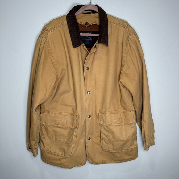 Woolrich Saddle Jacket Size Large Wool Blanket Lined Vintage Barn Lined - Picture 1 of 12